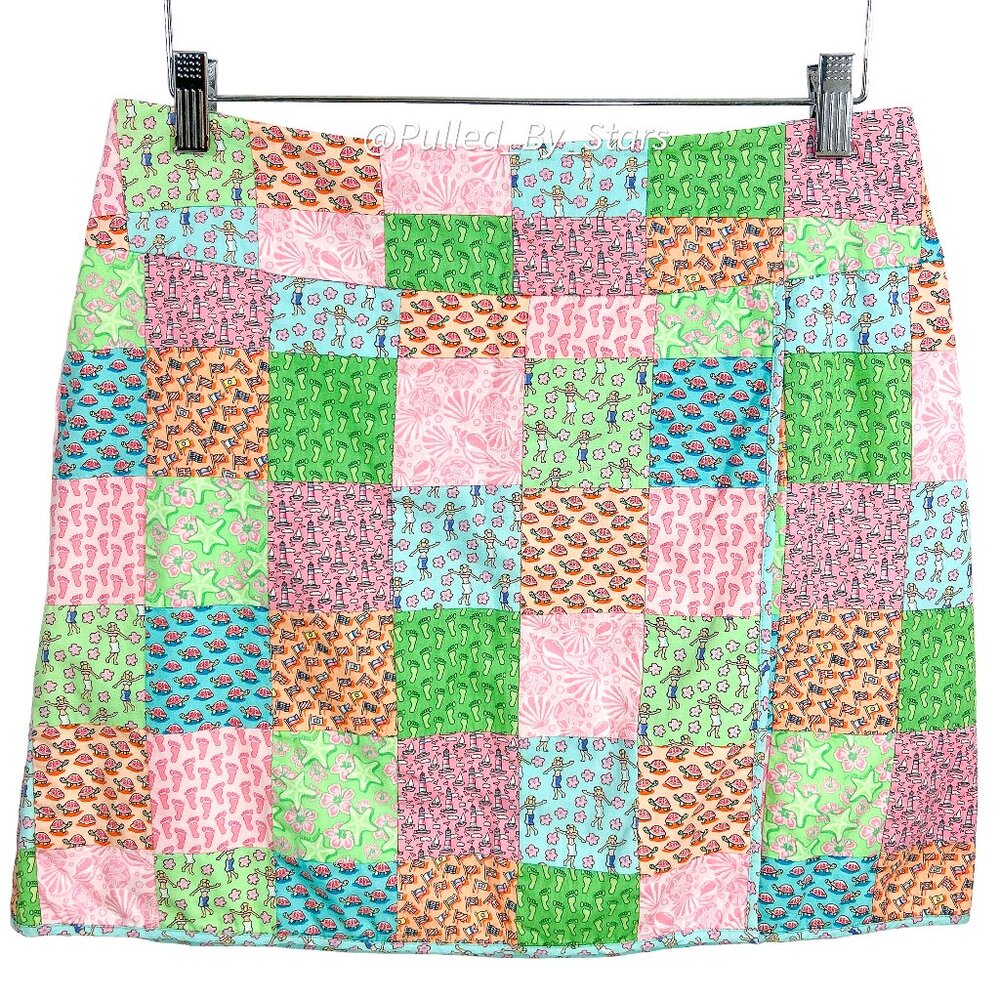 VINEYARD VINES Colorful Pastel Summertime Patchwork A-Line Skirt - Size 6 - EUC!